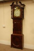 Victorian figured mahogany longcase clock,