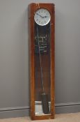 Early 20th century mahogany cased 'Synchronome' electric clock, silvered Arabic dial, with pendulum,