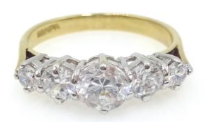 9ct gold cubic zirconia five stone ring hallmarked Condition Report <a
