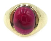 9ct gold cabachon ruby ring halllmarked Condition Report <a href='//www.