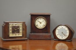 Early 20th century 'The Sessions Clock Co' oak cased mantel clock,