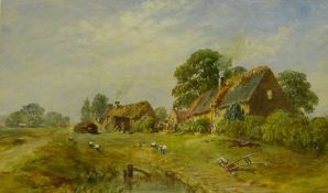 George Weatherill (British 1810-1890): 'Nesfield's Old Cottage Goathland', oil on board signed,