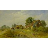 George Weatherill (British 1810-1890): 'Nesfield's Old Cottage Goathland', oil on board signed,