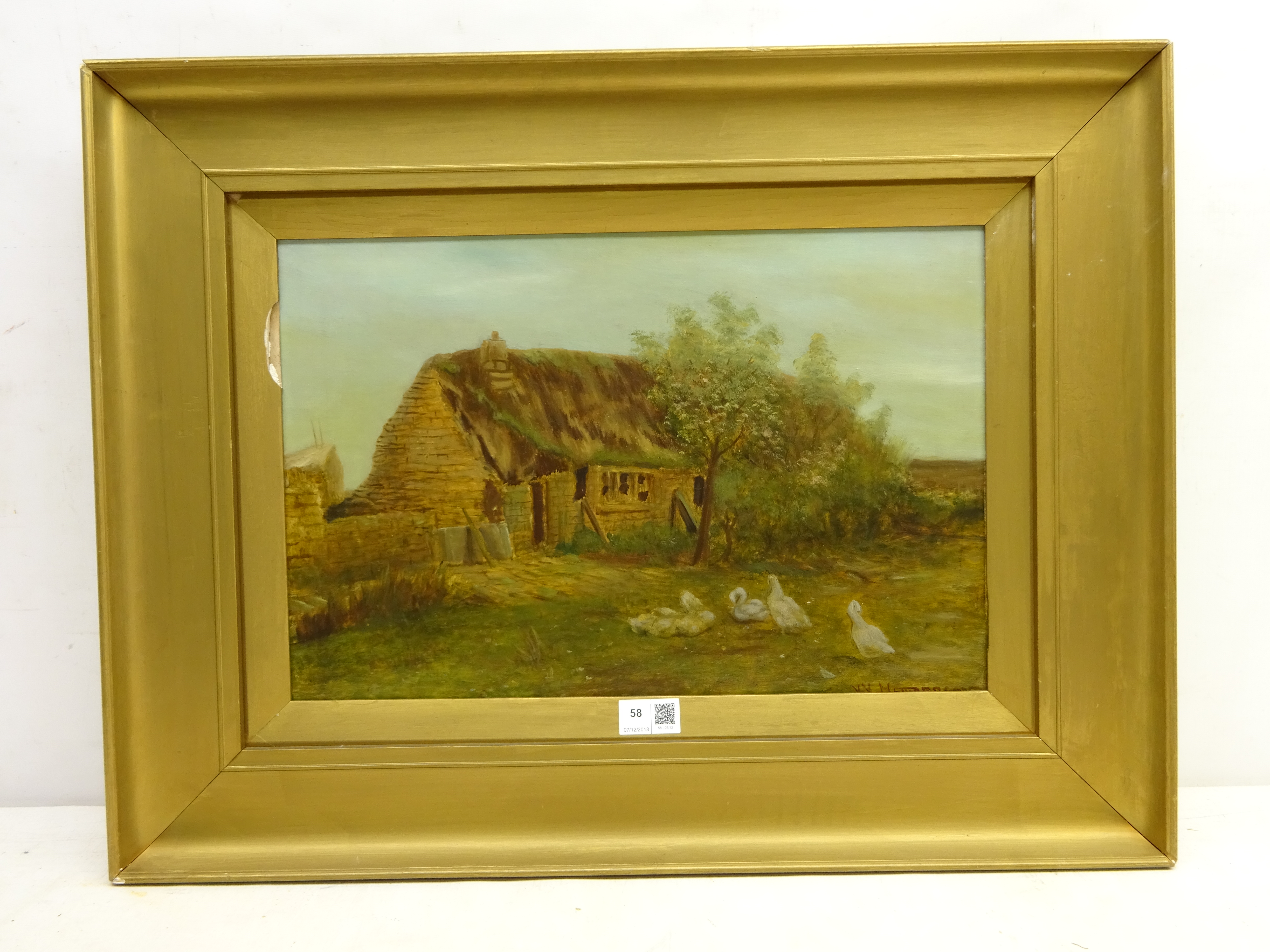 William Henderson of Whitby (British 1844-1904): 'High Mortar Pit Goathland', oil on canvas signed, - Image 2 of 2