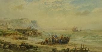 Leopold River (British 1850-1905): Fisherfolk unloading the Catch on the Shoreline,