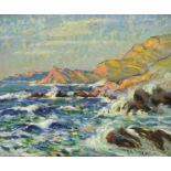 Joseph Alfred Terry (Staithes Group 1872-1939): 'Off the Coast Corsica', oil on board signed,