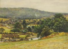 John Dobby Walker (British 1866-1925): West Riding Canal Locks, watercolour signed c1910,