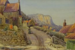 Edward Binns (Early 20th century): Cottages at Runswick Bay,