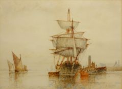 Frederick James Aldridge (British 1850-1933): Preparing to Dock,