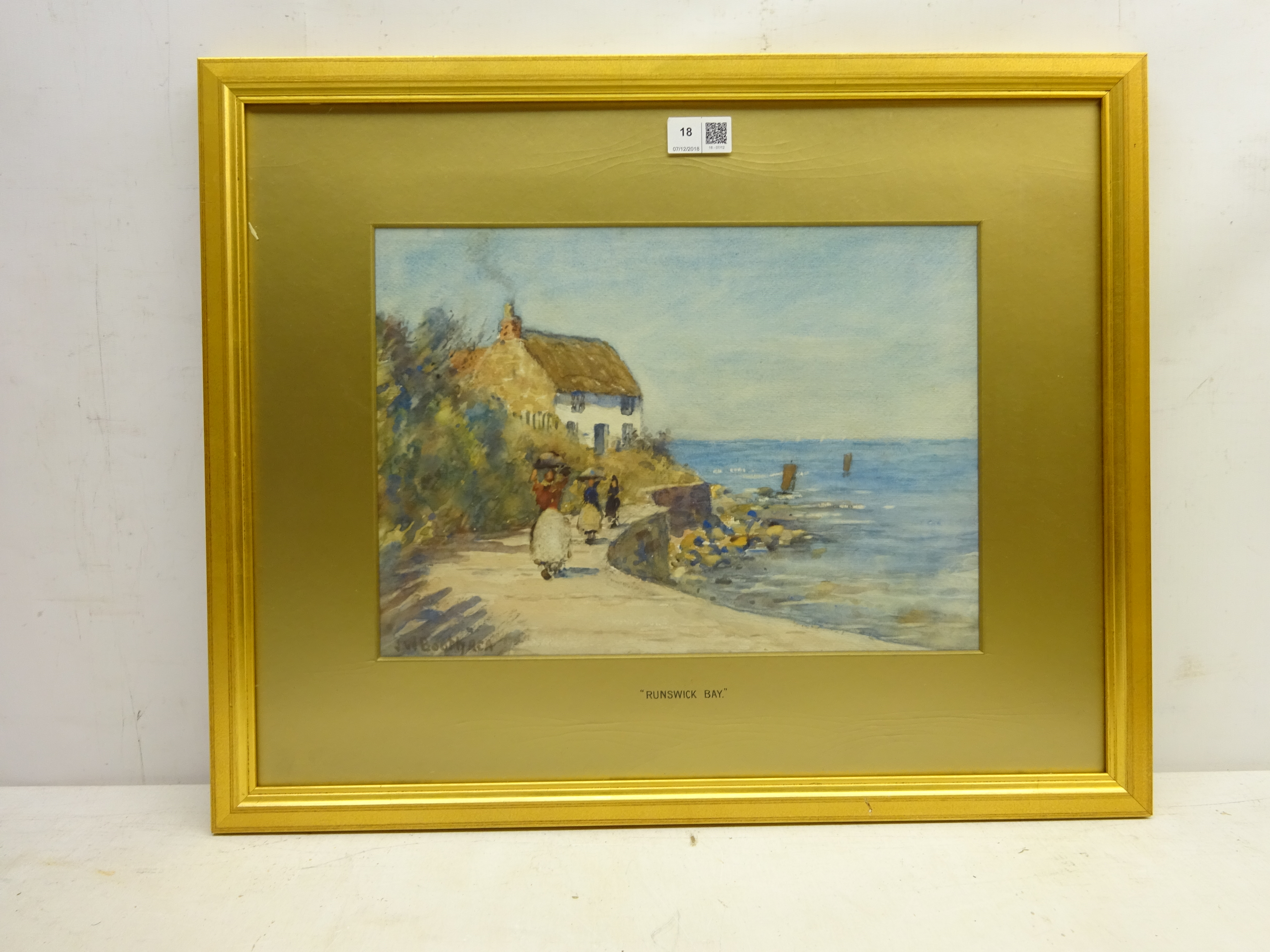 James William Booth (Staithes Group 1867-1953): Lady Palmer's Cottage Runswick Bay, - Image 2 of 2