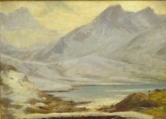 English School (Early 20th century): Snow Covered Mountains,