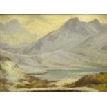 English School (Early 20th century): Snow Covered Mountains,