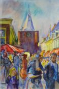 Freek van den Berg (Dutch 1918-2000): Continental Market Place,