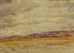 Fred Lawson (British 1888-1968): Cattle Grazing on Heathland,