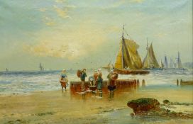 Henry Kinnaird (19th century): Sorting the Catch on the Beach,