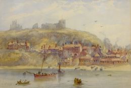 Mary Weatherill (British 1834-1913): Looking towards Whitby Abbey and St Mary's Church from the