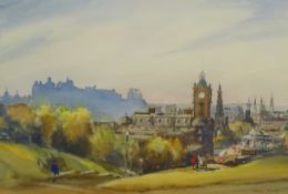 Fred Stott (British 1910-2006): Edinburgh, watercolour signed and dated 1980,