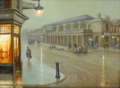 Steven Scholes (Northern British 1952-): 'Covent Garden London', oil on canvas signed,