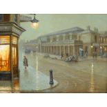 Steven Scholes (Northern British 1952-): 'Covent Garden London', oil on canvas signed,