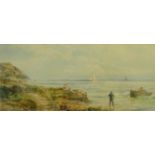 Leopold River (British 1850-1905): 'High Tide at Runswick. Yorks', watercolour signed and titled 14.