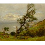 Frederick William Jackson (Staithes Group 1859-1918): A Breezy Day Over Runswick Bay,