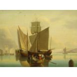 Dutch School (Early 19th century): Sailing Barges at Anchor,