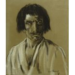 Jacob Kramer (British 1892-1962): Head and Shoulders Male Portrait,