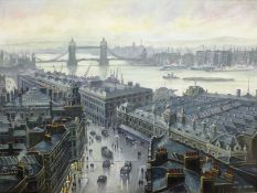 Steven Scholes (Northern British 1952-): 'Billingsgate Market City of London 1958',