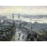 Steven Scholes (Northern British 1952-): 'Billingsgate Market City of London 1958',