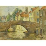 James William Booth (Staithes Group 1867-1953): 'Le Quai Vert Bruges,