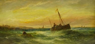 William Henry Williamson (British 1820-1883): Fishing Boats off the Coast,