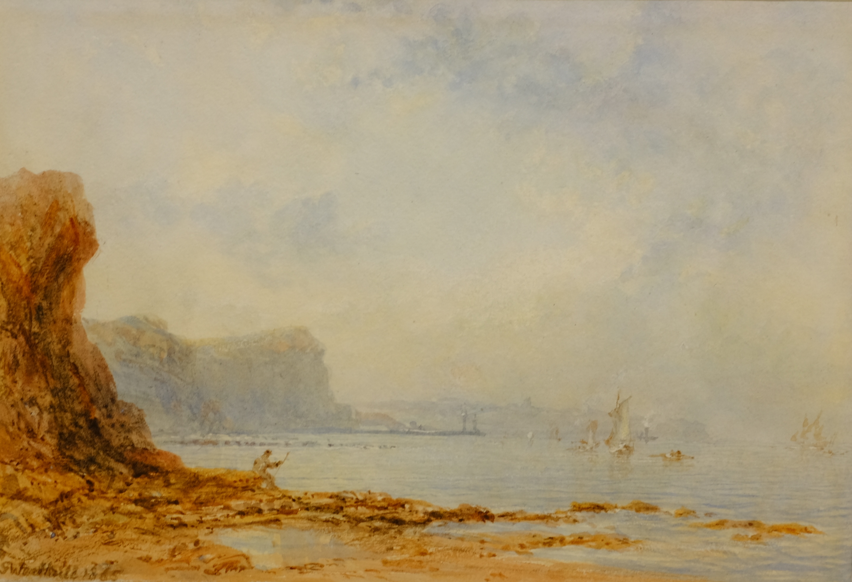 George Weatherill (British 1810-1890): Fisherman on the Rocks South of Whitby,