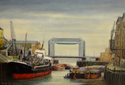 Jack Rigg (British 1927-): 'Sunday Morning on the River Hull',
