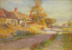 William Gilbert Foster (Staithes Group 1855-1906): Cottages at 'Newton Mulgrave' Nr.