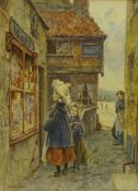 Albert George Stevens (Staithes Group 1863-1925): Window Shopping - Tin Ghaut Whitby,