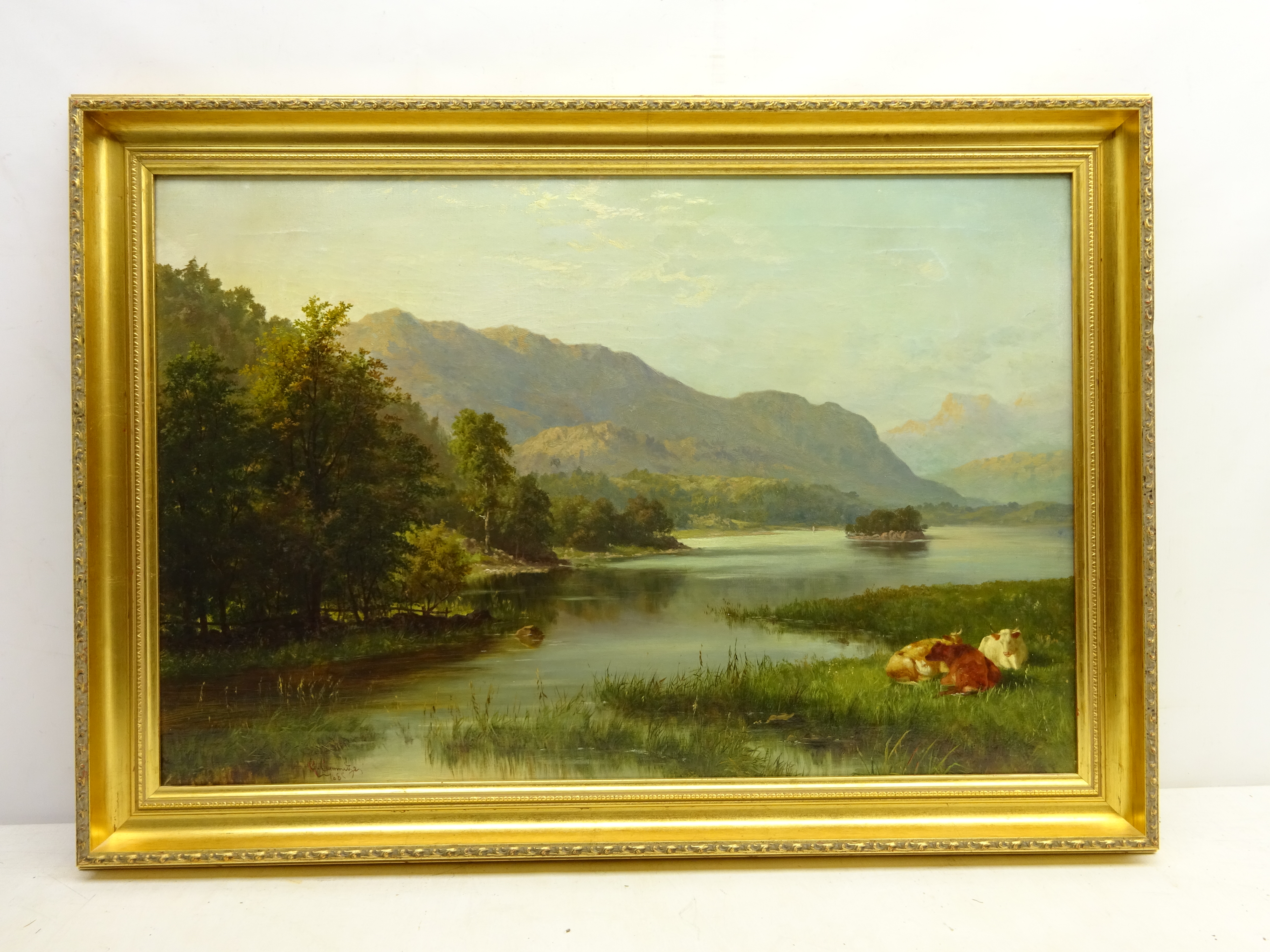 George Cammidge (British 1846-1919): Loch Rannoch, oil on canvas signed and dated 1881, - Image 2 of 2