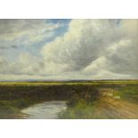 A Watts (19th/20th century): Sheep on a Heathland Track,