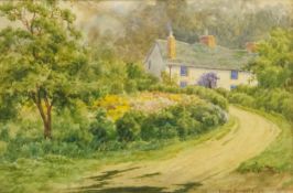 Edward Horace Thompson (British 1879-1949): Lakeland Cottage, watercolour signed and dated 1921,