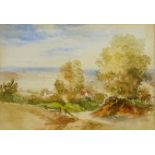 'Nr Scalby' - Scarborough, watercolour by Joseph Newington Carter (British 1835-1871) unsigned,