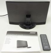 Bose SoundDock Series II black music system with remote control and manual and a sixteen gigabyte