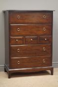 Stag Minstrel mahogany seven drawer chest, W82cm, H112cm,