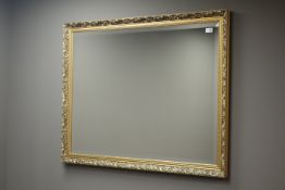 Large gilt framed bevel edged mirror,