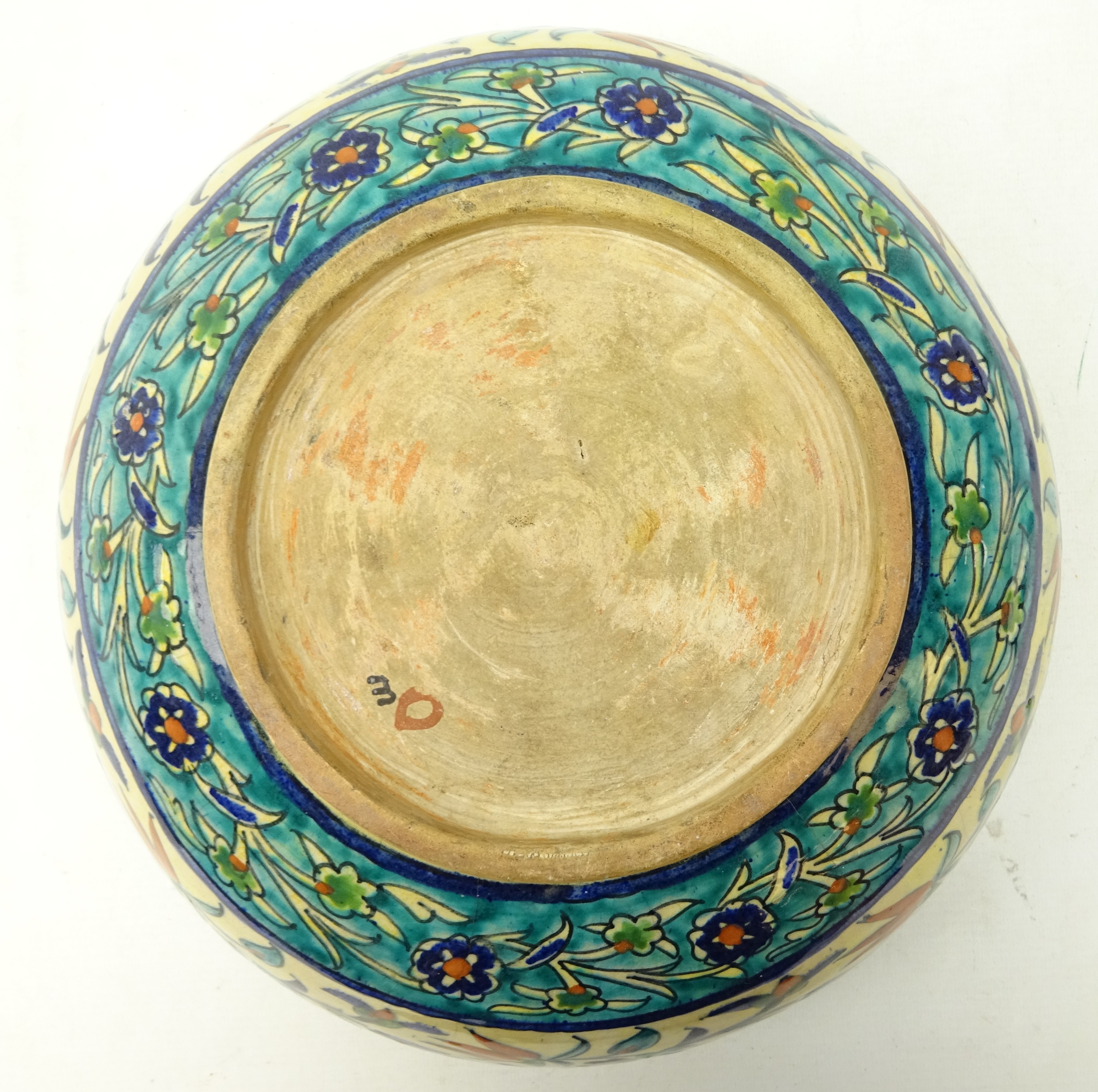 Iznik polychrome pottery bowl, - Image 2 of 2