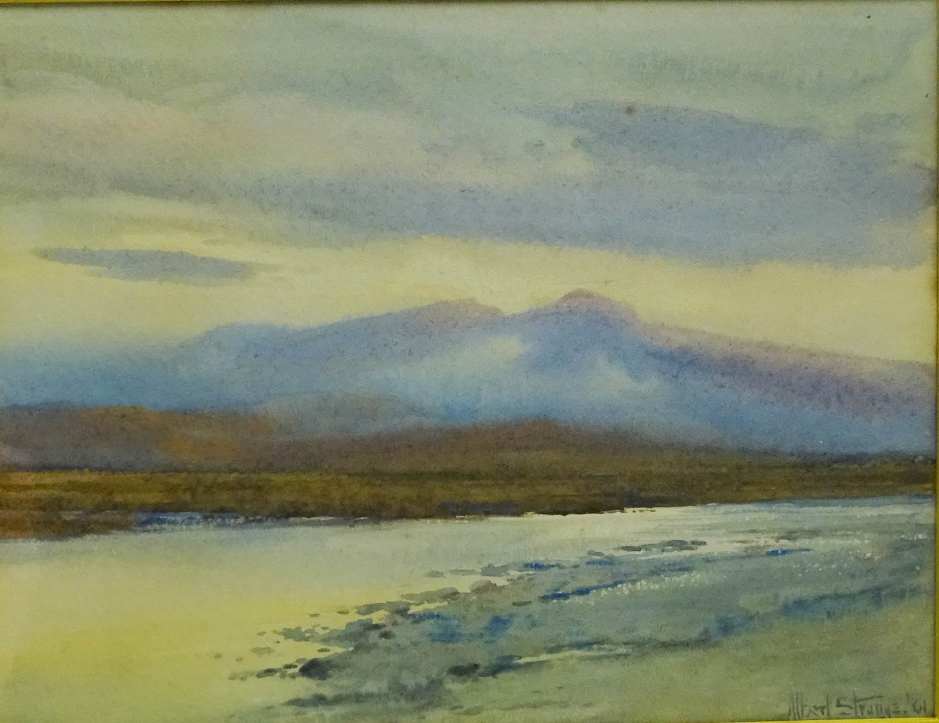 Scottish Landscape, watercolour signed and dated '01 by Albert George Strange (British c.