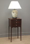 Ceramic table lamp with Oriental design by Jenny Worrall, (H36cm),