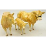 Border Fine Arts family of three cattle comprising bull,