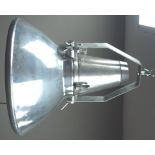 Polished aluminium marine searchlight type centre light fitting,