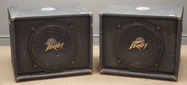 Pair of Peavey Bass Flex speakers, Serial Number 8E-03478560, W63cm, H53cm,