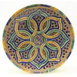 18th/ 19th century Persian polychrome shallow footed bowl,