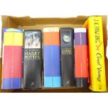 Five volumes of Harry Potter by J.K.